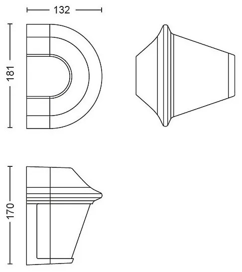 Philips Massive 17389/30/PN - Applique da esterno 1xE27/42W/230V IP44