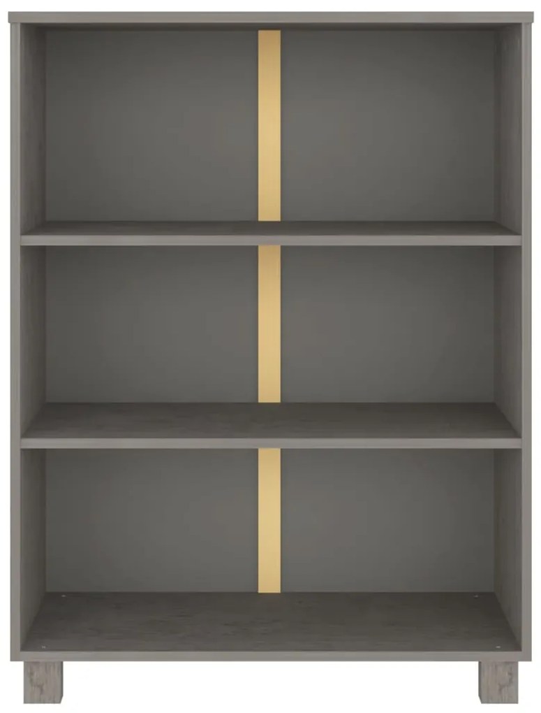 Libreria hamar grigio chiaro 85x35x112cm legno massello di pino