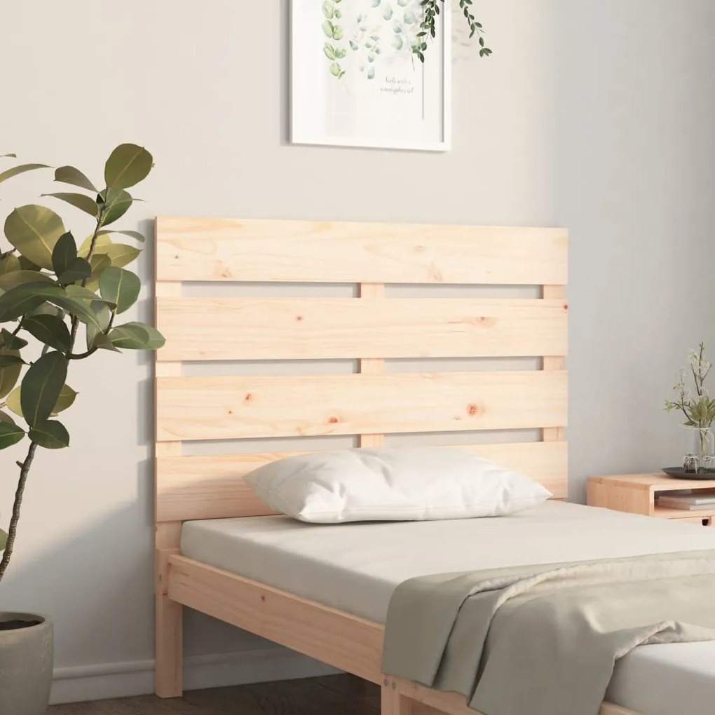 Testiera Per Letto 100x3x80 Cm İn Legno Massello Di Pino /