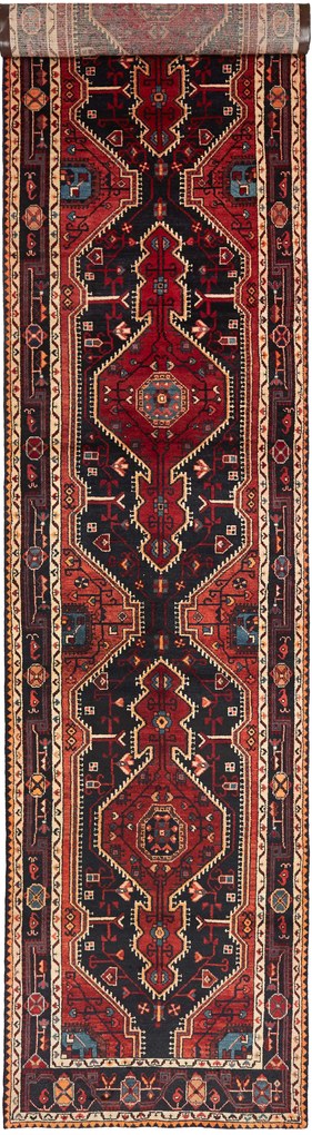 Hamedan Tappeto persiano 500 x 110 Blu (Iran) Annodato A Mano