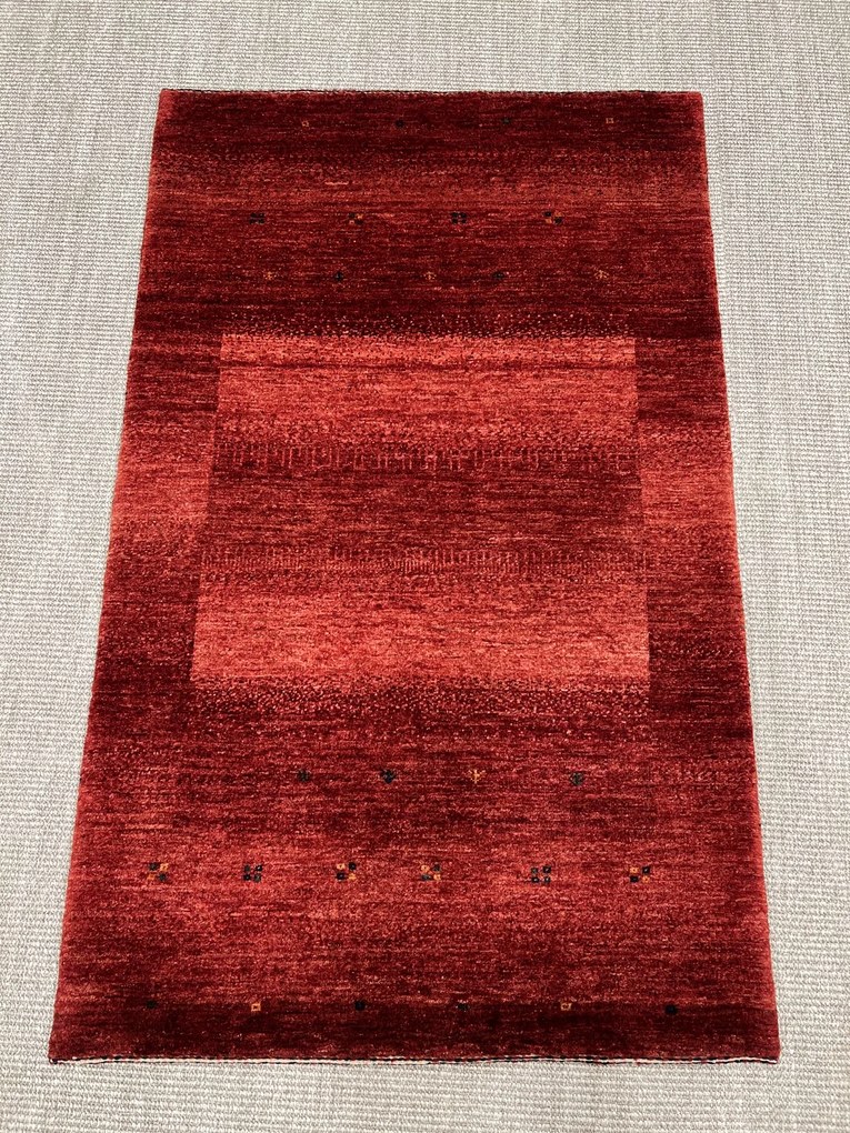 Loribaft Tappeto 130x80 Rosso (Iran) Annodato A Mano