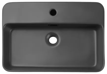 COMAD TRUST 2 MATT DARK GREY - Lavabo da appoggio TRUST 55x38 cm grigio opaco