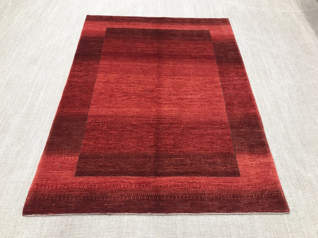 Loribaft Tappeto persiano 210 x 150 Rosso (Iran) Annodato A Mano