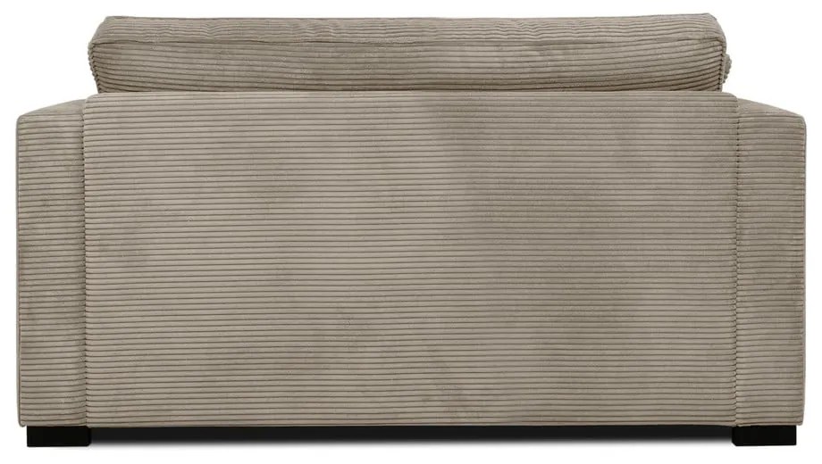 Divano in velluto a coste beige 132 cm Mobby - Scandic