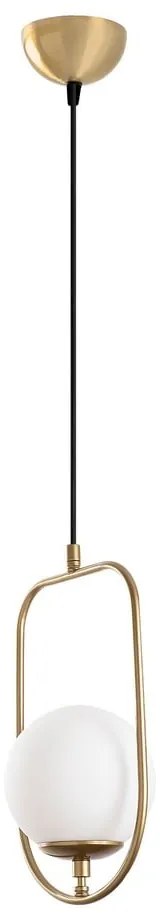 Lampadario dorato con paralume in vetro Skew – Opviq lights