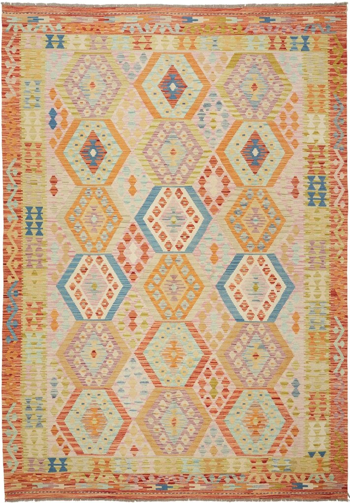 Kilim Tappeto 210x300 (Pakistan) Tessuto A Mano