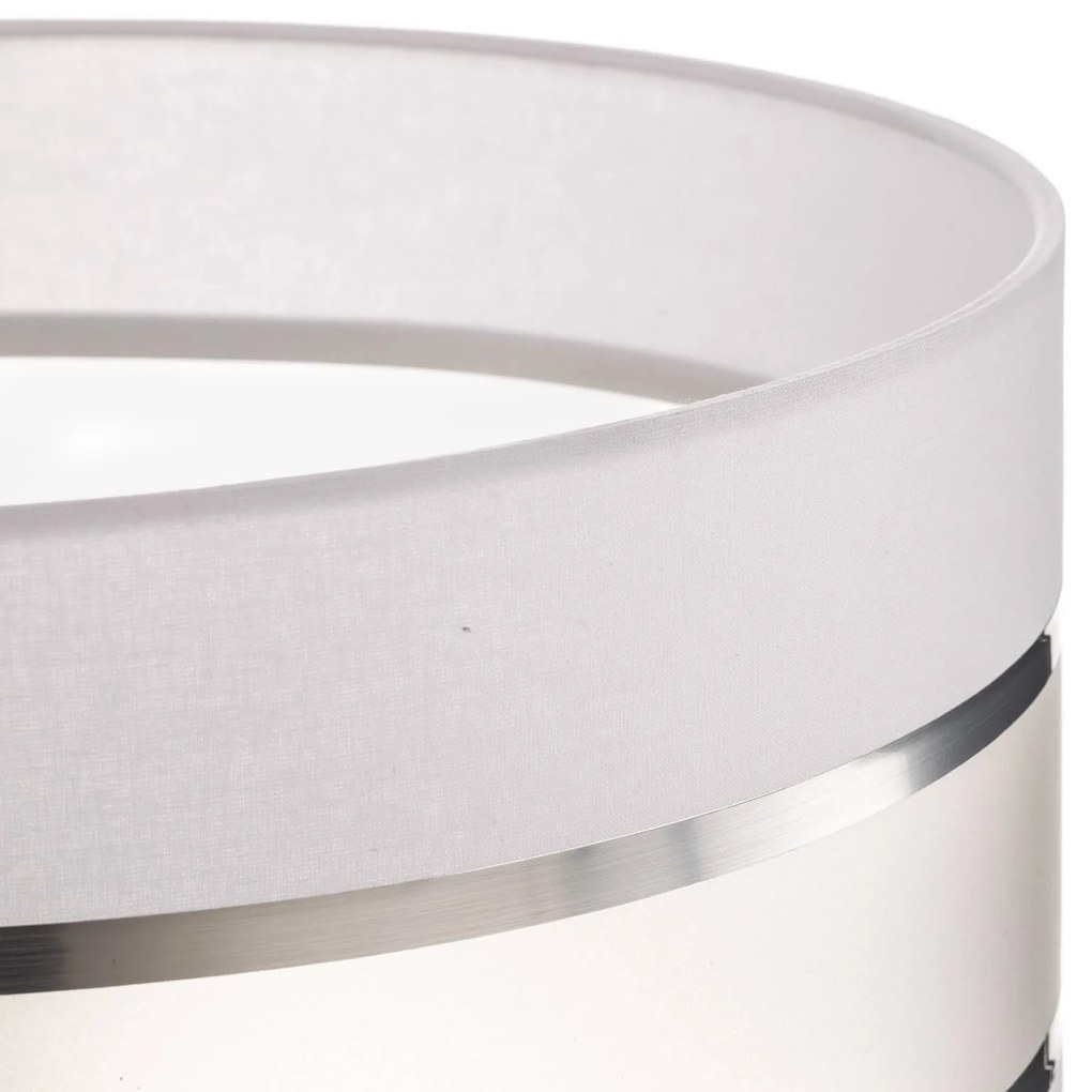 HELAM Paralume Helen E27 Ø40/altezza 20 cm bianco/argento