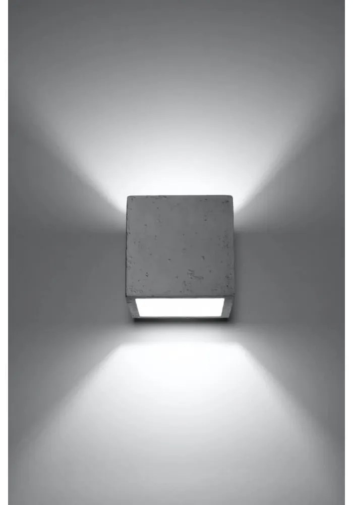Applique in Cemento da Parete QUAD G9 Grigia da interno Colore del corpo Cemento