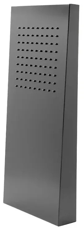 Soffione doccia a sbalzo 22x50 cm nero opaco in acciaio inox