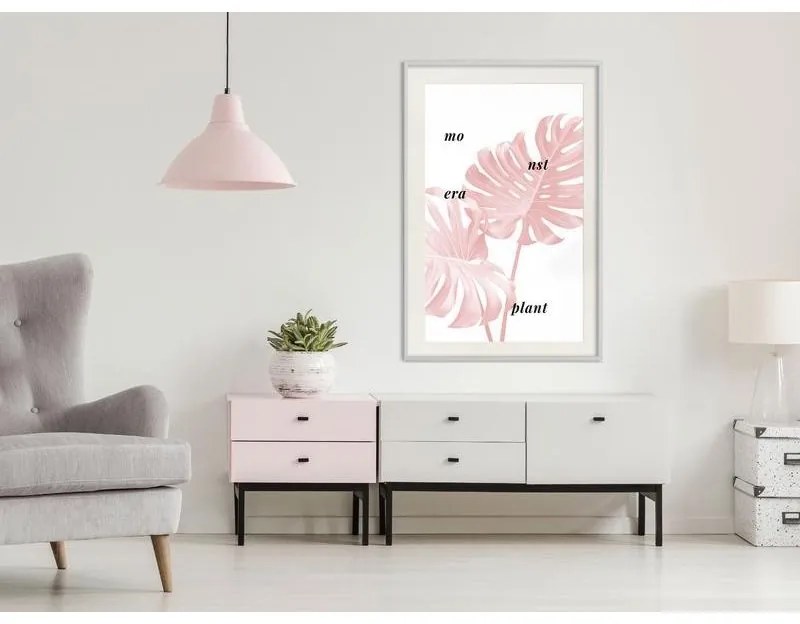 Poster Pale Pink Monstera