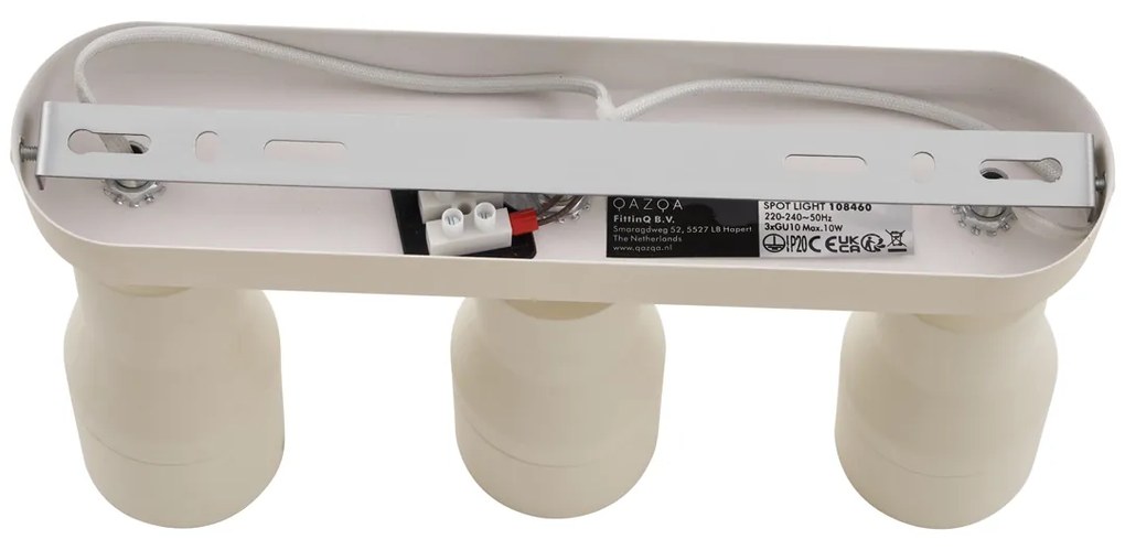 Faretto da soffitto rotondo beige GU10 50mm 3 luci - Stanley