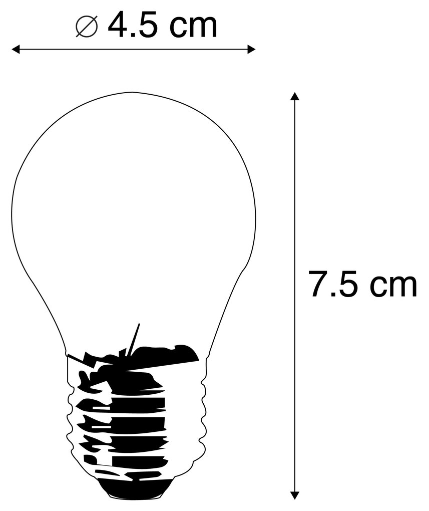 Set di 5 lampadine LED E27 dimmerabili a 3 fasi P45 5W 700 lm 2700K