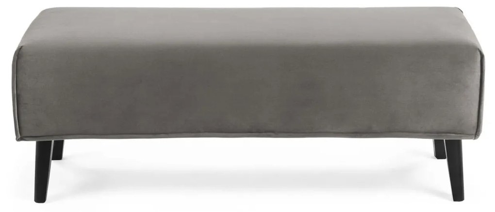 Kave Home - Panca Dyla velluto grigio 111 cm