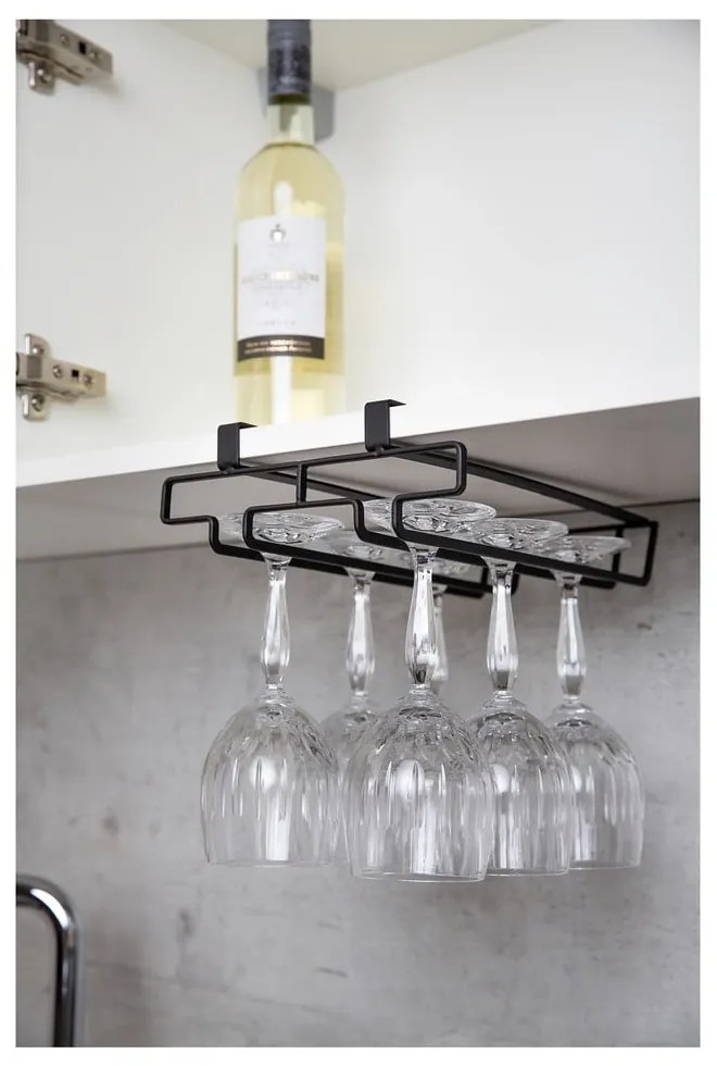 Supporto nero sotto il ripiano in vetro - Wenko