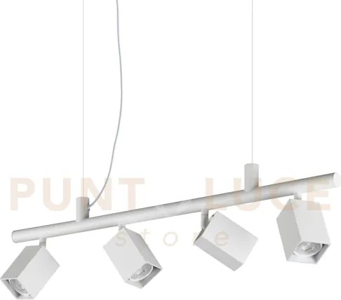 Dynamite sospensione con 4 faretti orientabili quadrati attacco gu1...