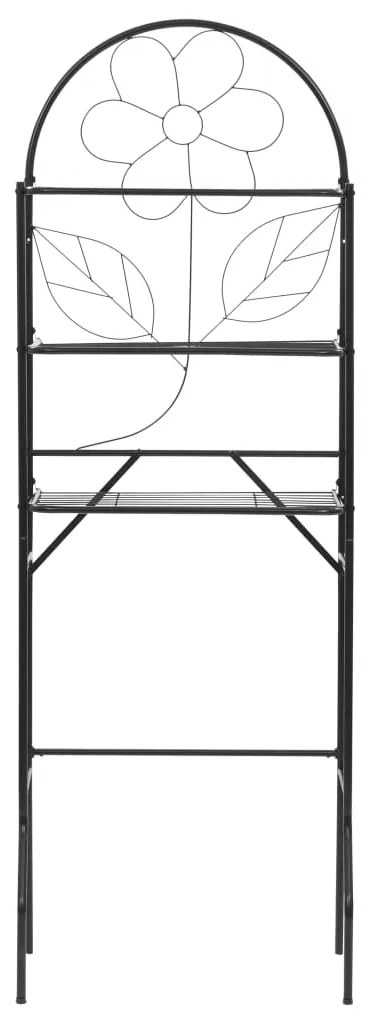 Scaffale Da Bagno Nero 60x33x174 Cm /