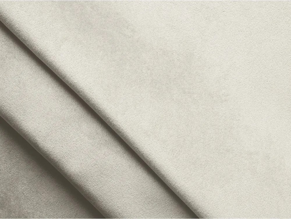 Divano componibile bianco con rivestimento in velluto 285 cm Lokua – Makamii