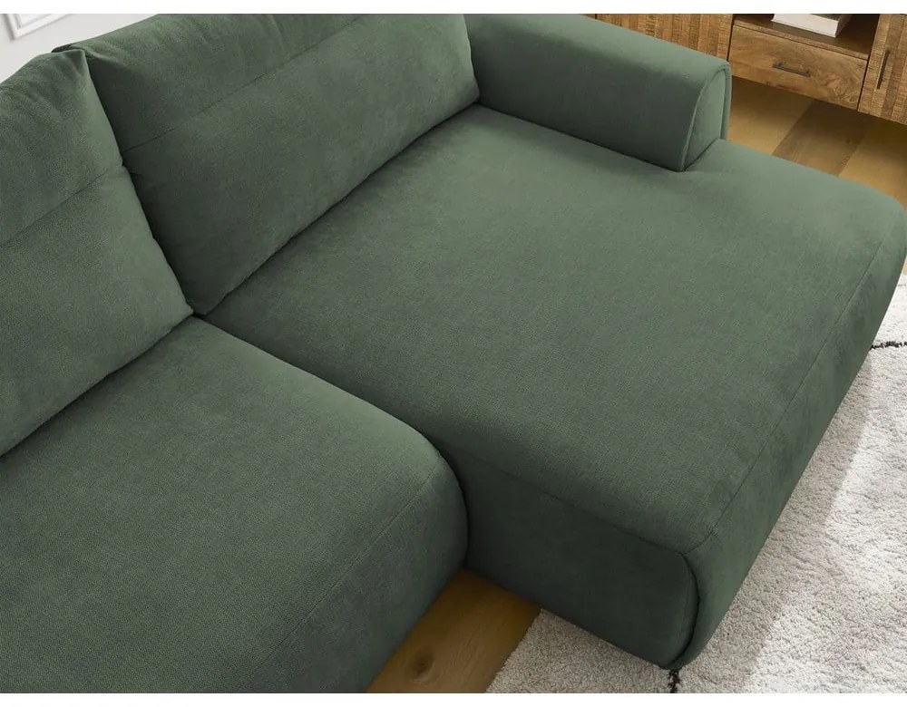 Divano angolare in verde scuro Aden – Bobochic Paris