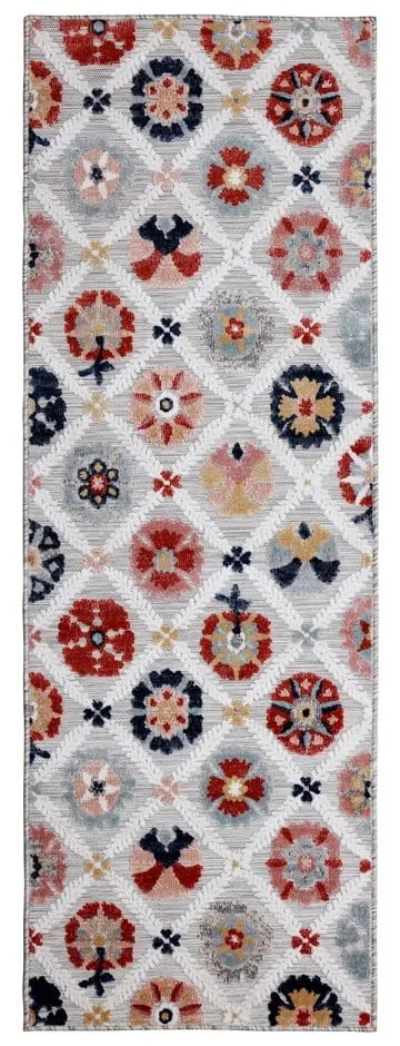 Tappeto grigio per esterni 80x230 cm Flora - Flair Rugs