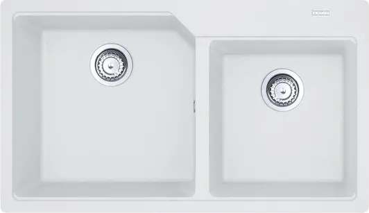 Lavello sopratop 2 vasche in fragranite bianco FRANKE City L 50 x L 86 cm