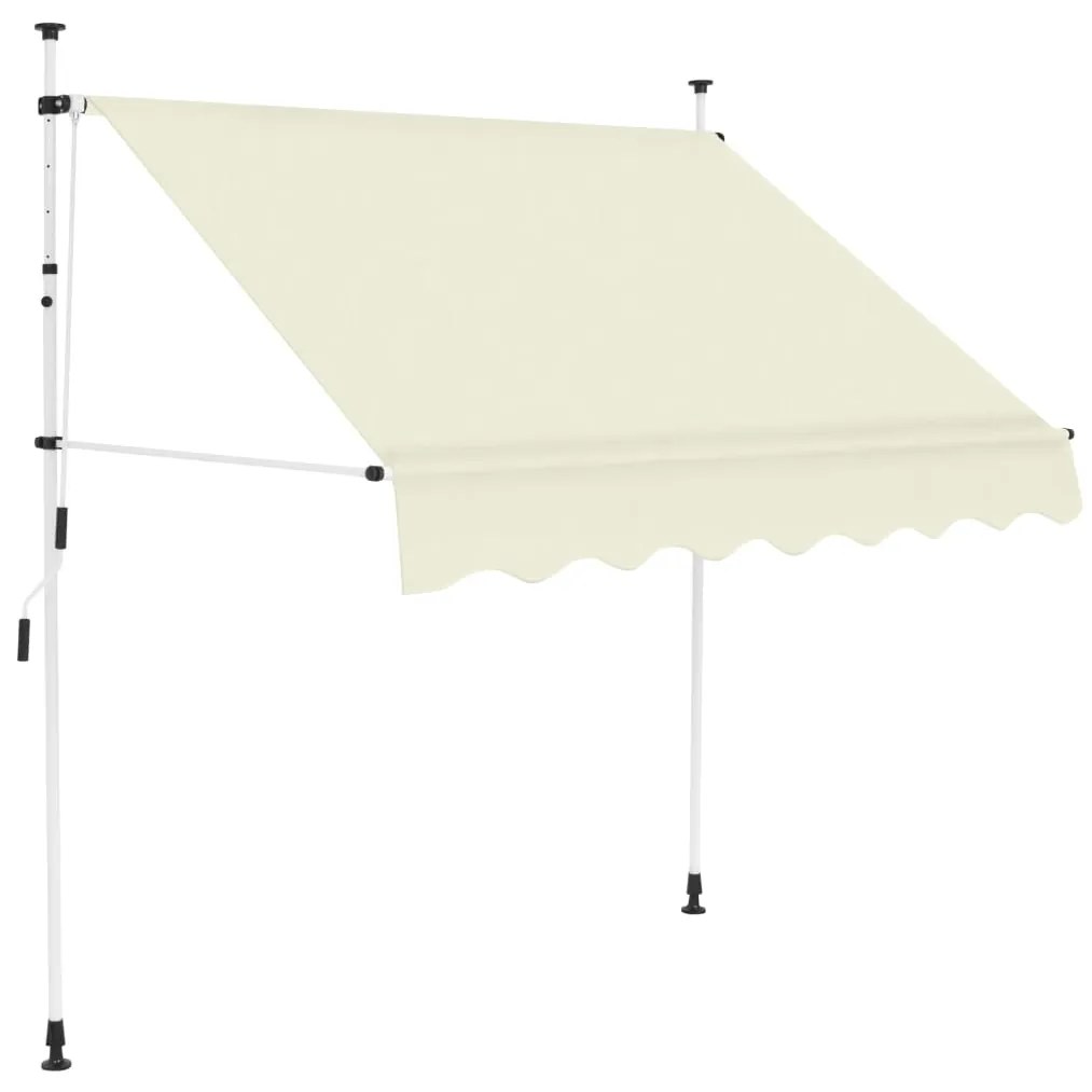 Tenda Da Sole Retrattile Manuale 150 Cm Crema /