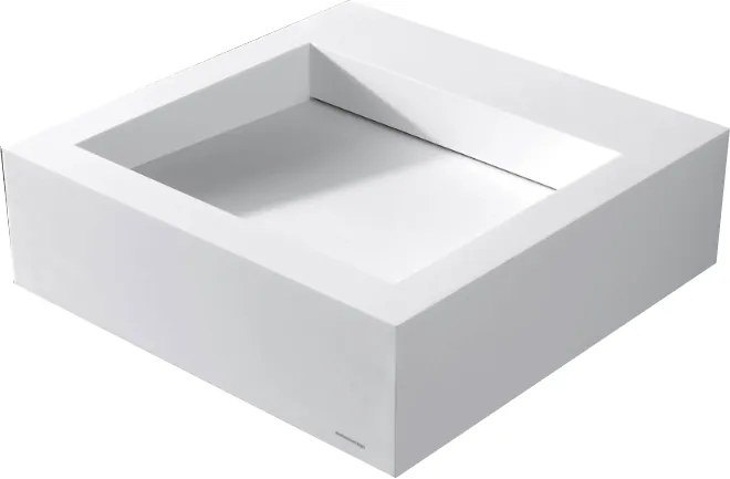 Antonio Lupi Slot21 Lavabo Quadro cm 50 In Corian bianco