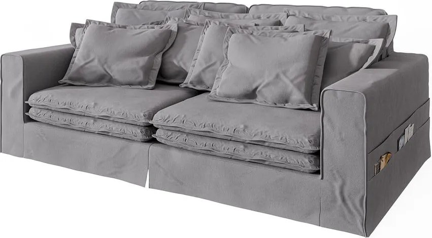 Divano grigio chiaro 236 cm Nora – Ropez