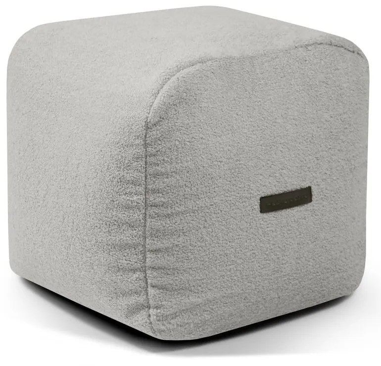 Puof a sacco grigio chiaro con rivestimento in bouclé Plus 50 Lounge – SLOWDOWN