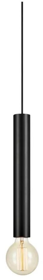 Markslöjd 108260 - Lampadario su corda  SENCILLO 1xE27/40W/230V nero