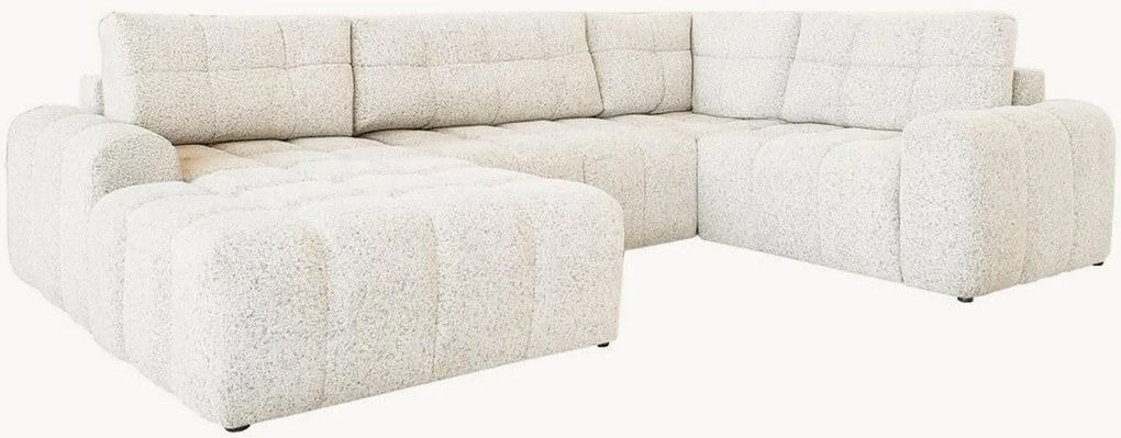 Divano letto angolare panoramico 8 posti con contenitore Lulu