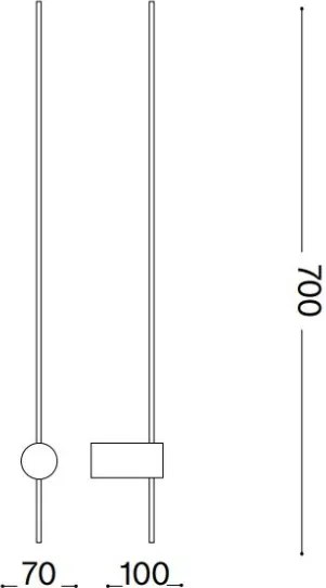 Ideal Lux - Applique a LED ESSENCE LED/12W/230V 3000K 70 cm CRI 90 bianco