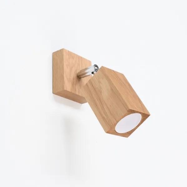Sollux SL.1035 - Faretto da muro KEKE 1xGU10/40W/230V quercia