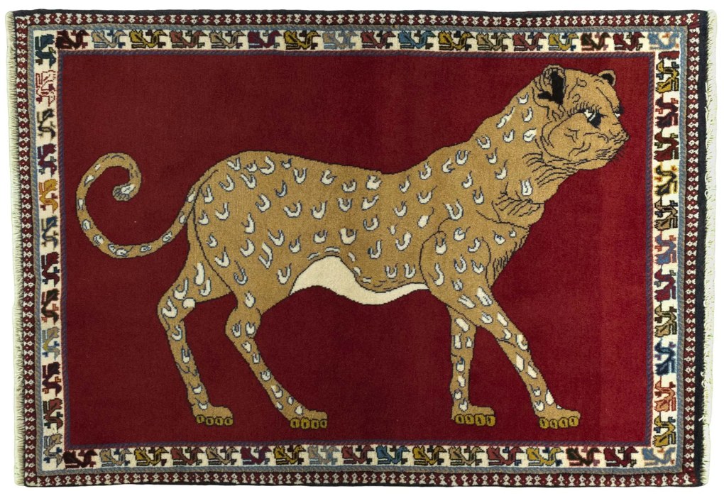 Gabbeh Tappeto 150 x 100 Rosso (Iran) Annodato A Mano