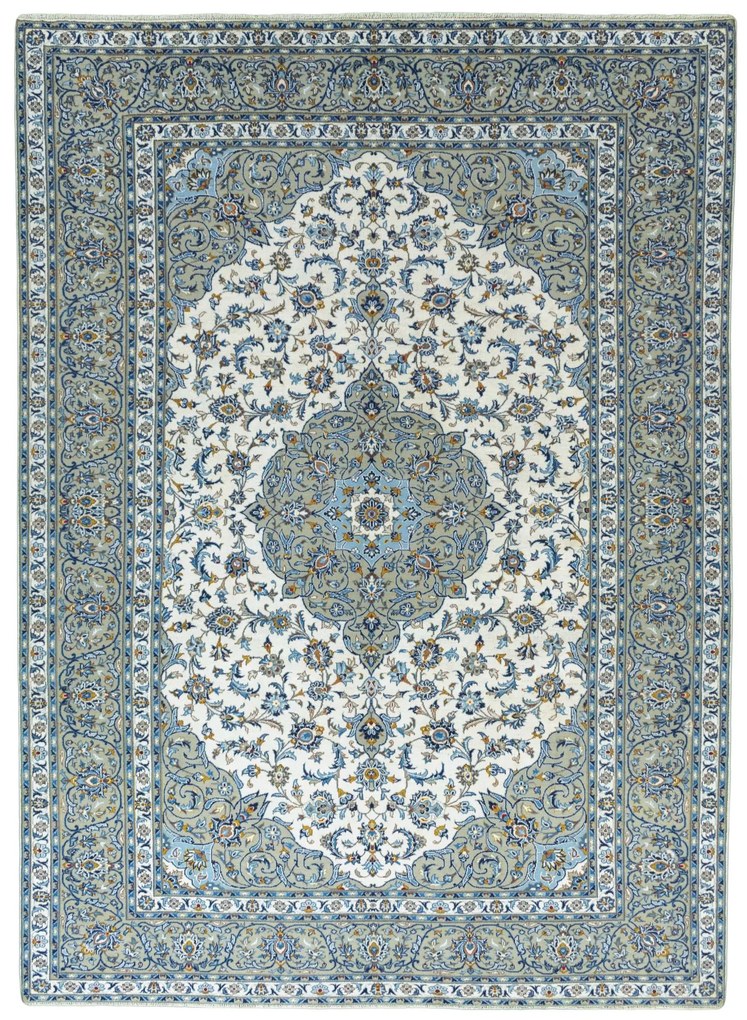Kashan Tappeto 280 x 390 Beige (Iran) Annodato A Mano