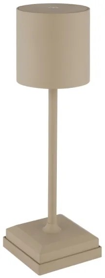 Globo 58487S - Lampada da tavolo ricaricabile a LED DIXON, dimmerabile con controllo touch, 1,5W/5V 2200 mAh beige