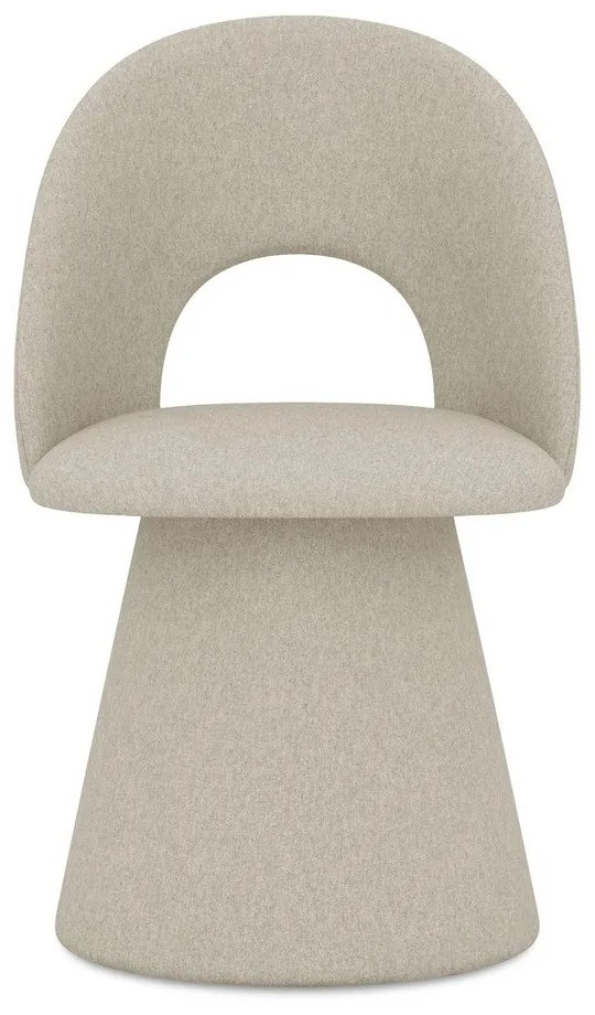 Sedia da pranzo beige in imbottito Kalo – Makamii