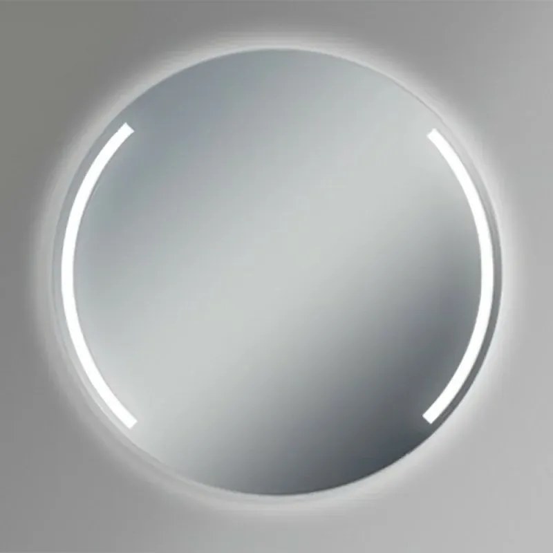 Specchio LED 75 cm con doppia sabbiatura ad arco e illuminazione perimetrale
