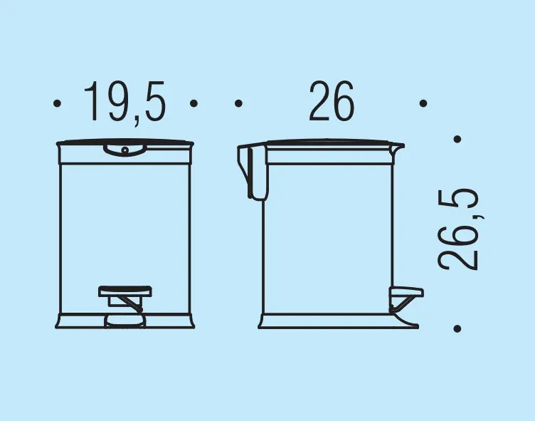 Colombo design contract poubelle b92120ix pattumiera a pedale 3 lt con chiusura ammortizzata acciaio satinato