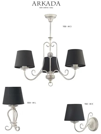 Jupiter 1159 - AK5 - Lampada a sospensione ARKADA 5xE27/60W/230V