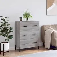 Credenza Grigio Sonoma 69,5x34x90 cm in Legno Multistratocod mxl 128558