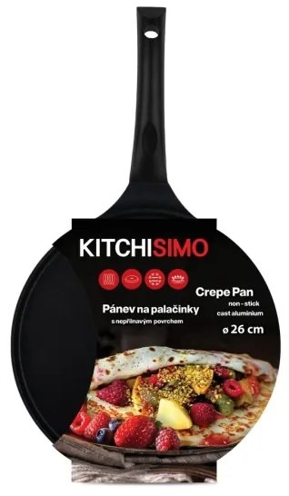 Padella per crepes KITCHISIMO 26 cm nera