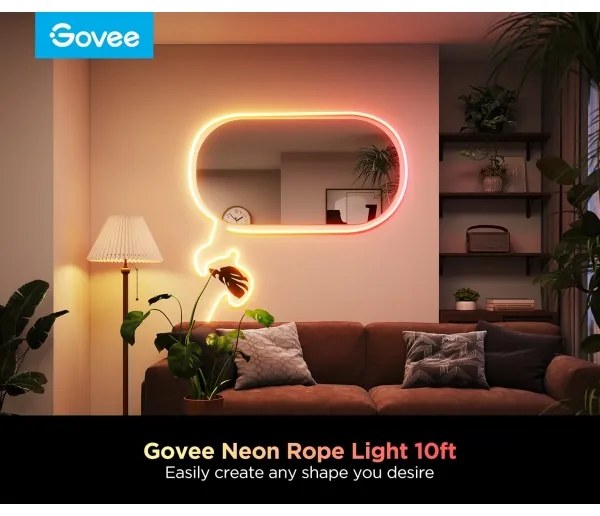 Govee - Neon 2 MATTER striscia LED flessibile 3m RGBIC Wi-Fi