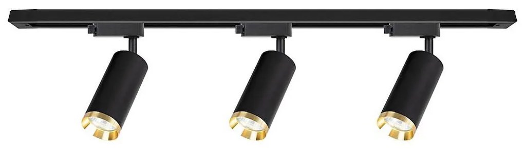Faretto per sistema a binario MICA 3xGU10/10W/230V nero/oro