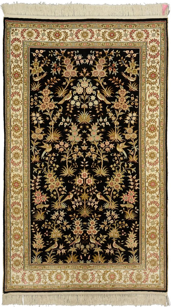 Ghom Tappeto orientale 90 x 160 Beige (Cina) Annodato A Mano