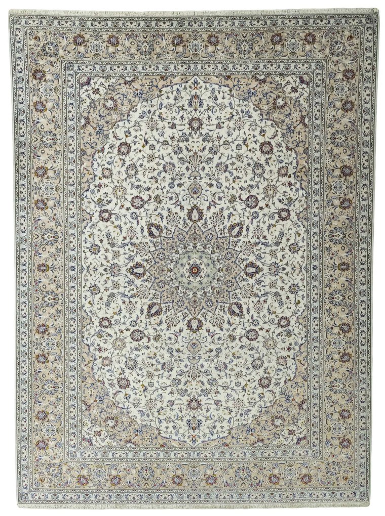 Kashan Tappeto 300 x 400 Beige (Iran) Annodato A Mano