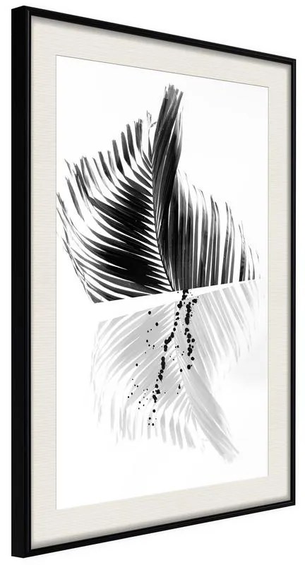 Poster  Abstract Feather  Cornice Quadri Cornice nera con pass-partout, Larghezza x Altezza Home decor 30x45