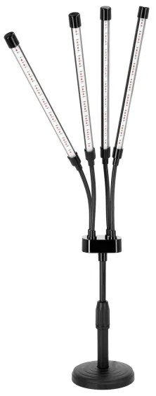 Lampada da tavolo LED dimmerabile per la coltivazione delle piante VITARO 4xLED/10W/230V nera