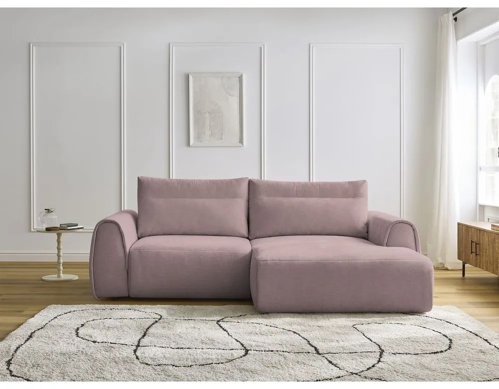 Divano angolare in rosa chiaro Aden – Bobochic Paris