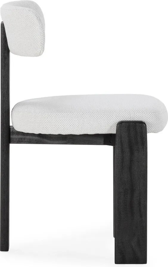 Sedie da pranzo in set nere/grigio chiaro in imbottito 2 pz Nadia – MOME