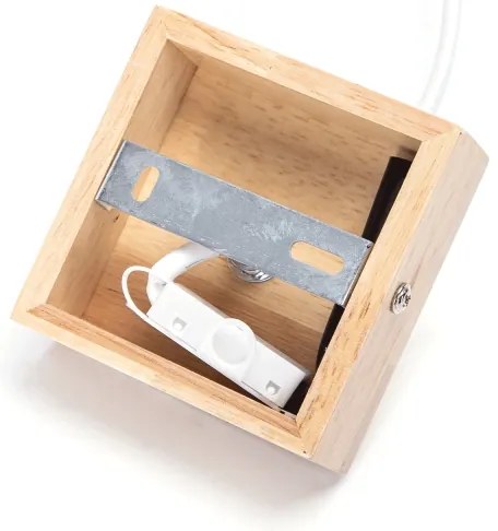 Aigostar - Lampada a sospensione in legno su cavo 1xE27/60W/230V pino